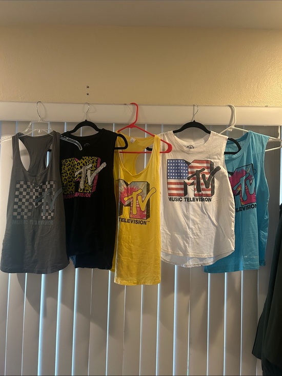 MTV Tops - MTV Kids Yellow Logo Tank Top with Bold Retro Graphic